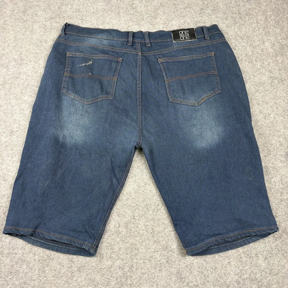 Y2K One Point One Denim Shorts‎ Mens 38 Blue Jean Jorts Streetwear Skater Casual